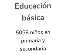 Educación básica 5058 niños en primaria y secundaria