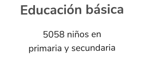 Educación básica 5058 niños en primaria y secundaria