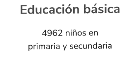 Educación básica 4962 niños en primaria y secundaria