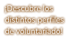 ¡Descubre los distintos perfiles de voluntariado!