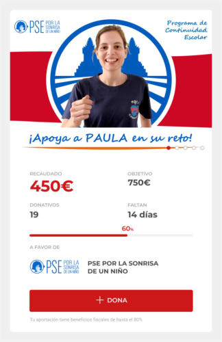 Vista simulada del perfil solidario del voluntario en Mi Grano de Arena